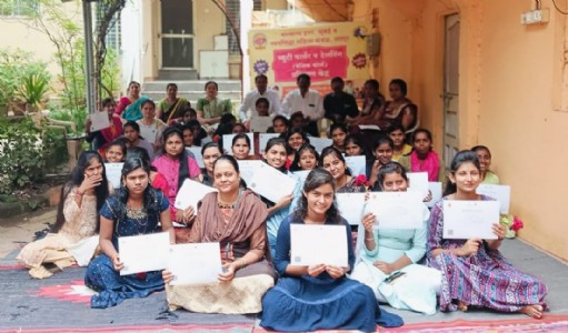 Certificates distributed by Swayamsiddha Mahila Mandal and Vatsalya Trust Mumbai